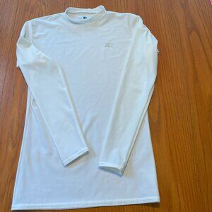 Starter: White Long-sleeve Athletic Performance Shirt